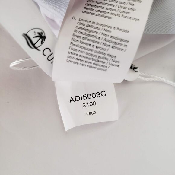 NEW!! CUPSHE SIZE S Pink Navy Blue Color Block Wrap Tie One Piece Swimsuit - Picture 7 of 10